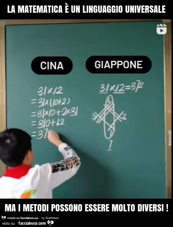 La matematica è un linguaggio universale ma i metodi possono essere molto diversi