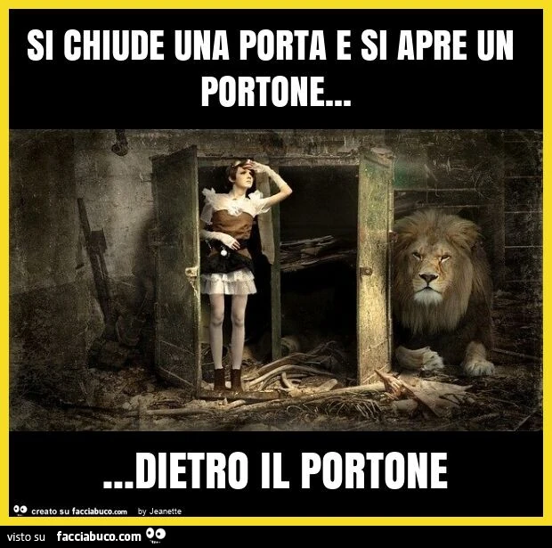 Si chiude una porta e si apre un portone&hellip; dietro il portone