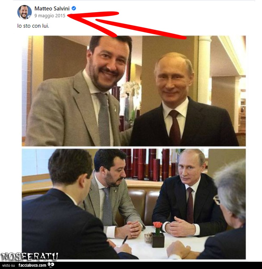 Salvini: io sto con Putin