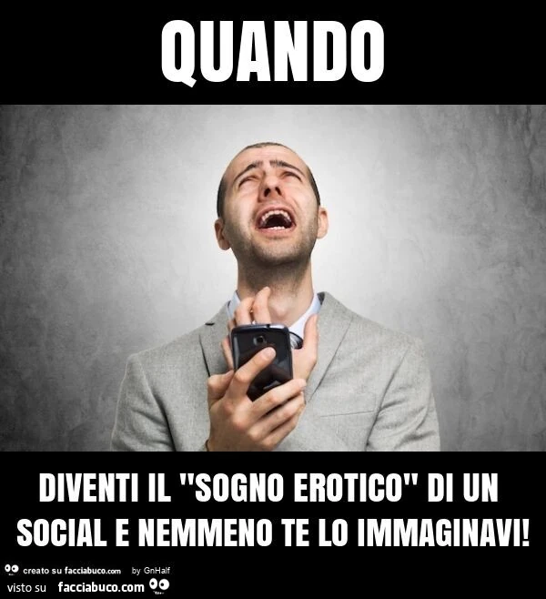 Quando diventi il "sogno erotico" di un social e nemmeno te lo immaginavi