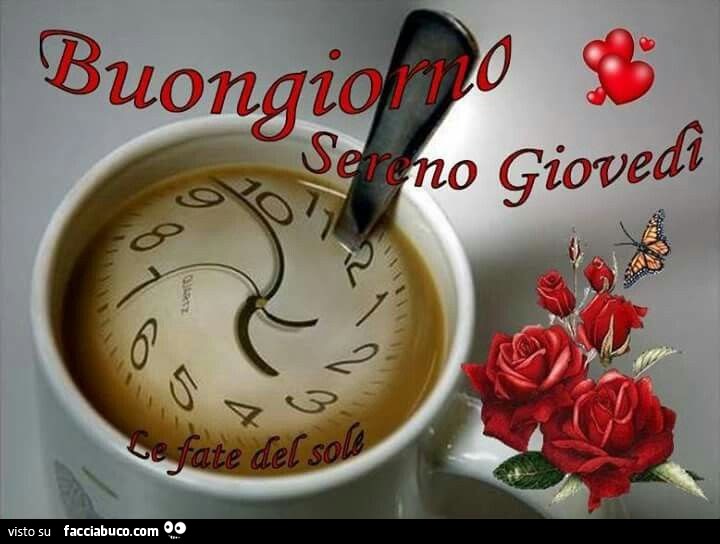 Buongiorno. Sereno giovedì