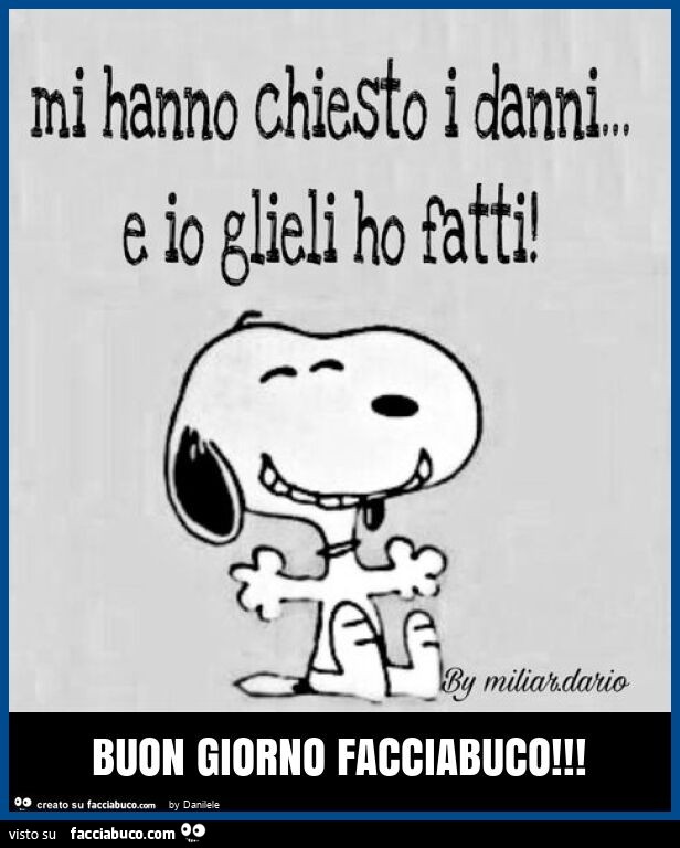 Buon giorno facciabuco