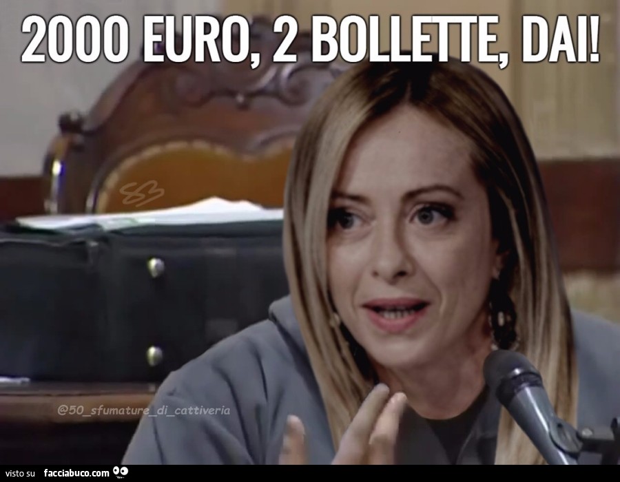 2000 euro 2 bollette dai
