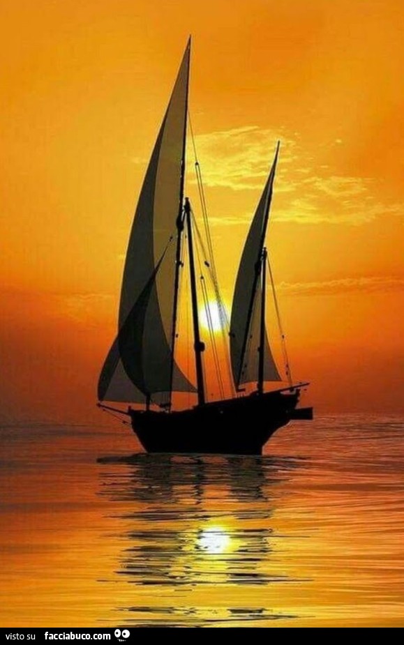Veliero al tramonto