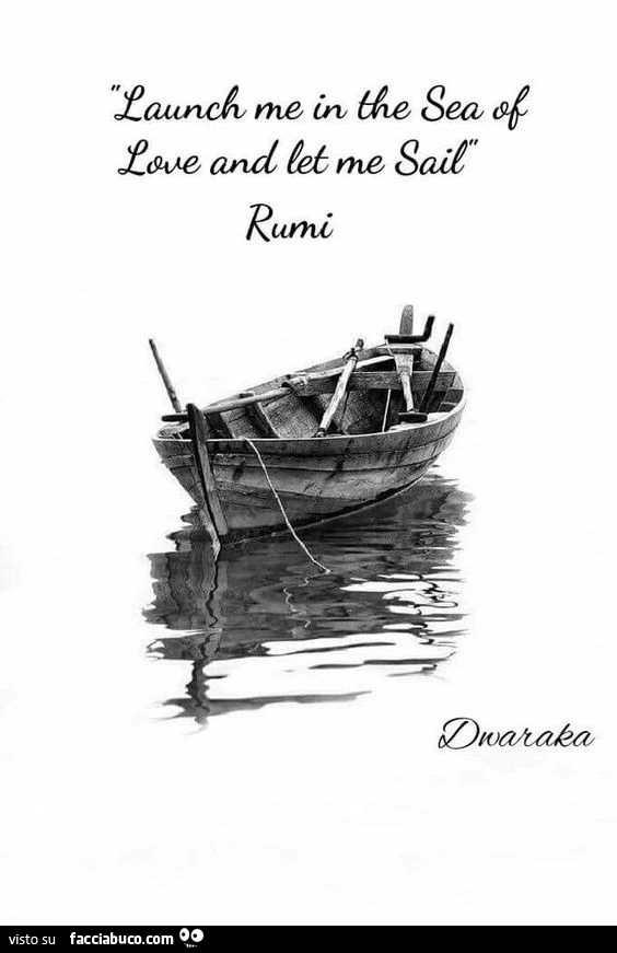Launch me in the sea of love and let me sail