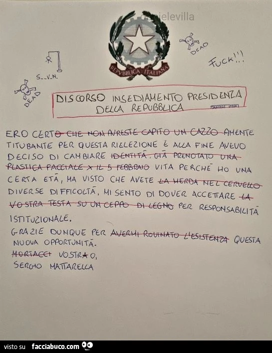Discorso insediamento Presidente della Repubblica Sergio Mattarella