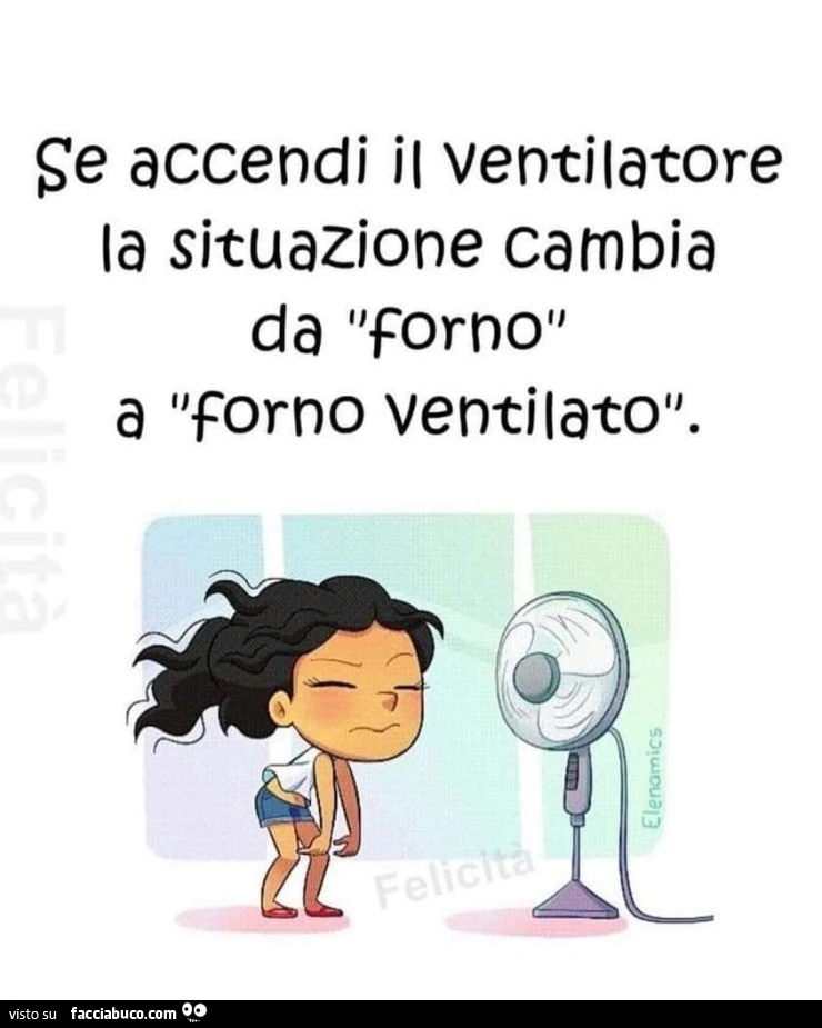 Se accendi il ventilatore la situazione cambia da forno a forno ventilato