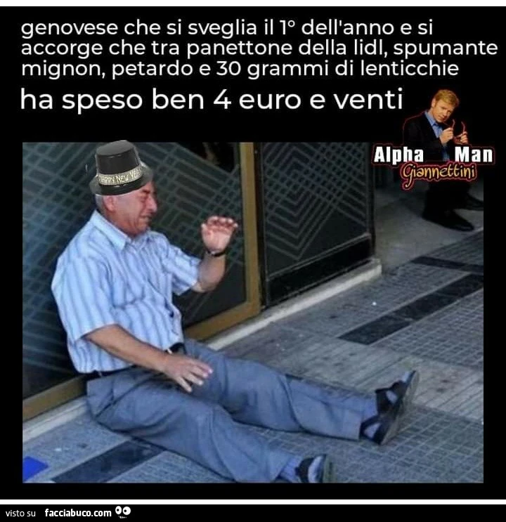 Genovese che si sveglia il 1 dell anno e si accorge che