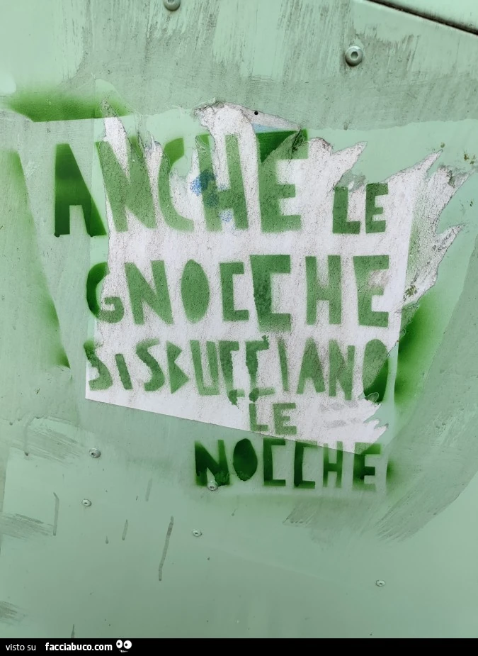 Anche le gnocche si sbucciano le nocche