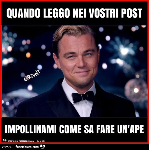 Quando leggo nei vostri post impollinami come sa fare un'ape