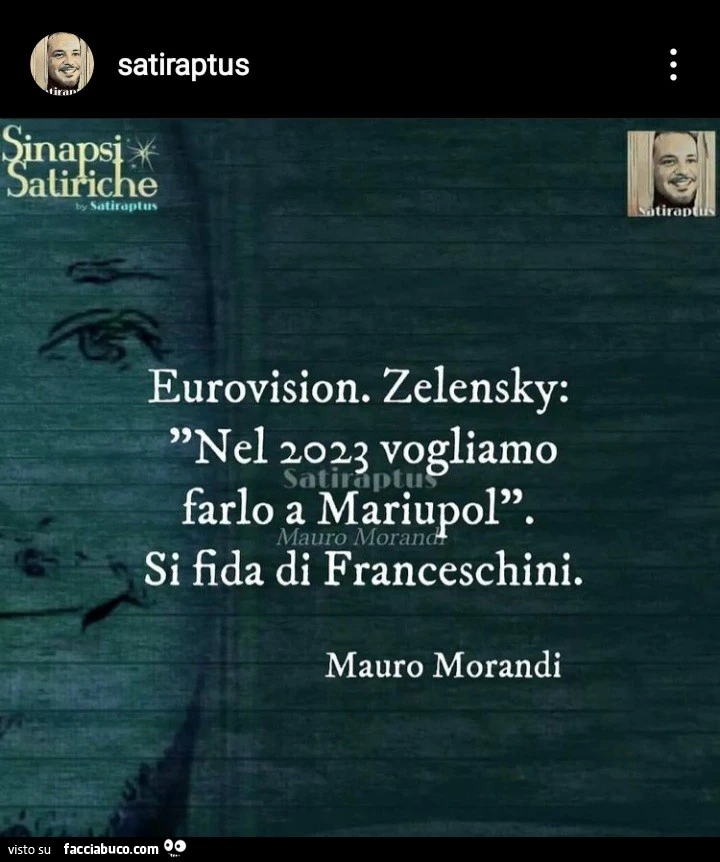 Eurovision. zelensky: nel 2023 vogliamo farlo a mariupol. si fida di franceschini