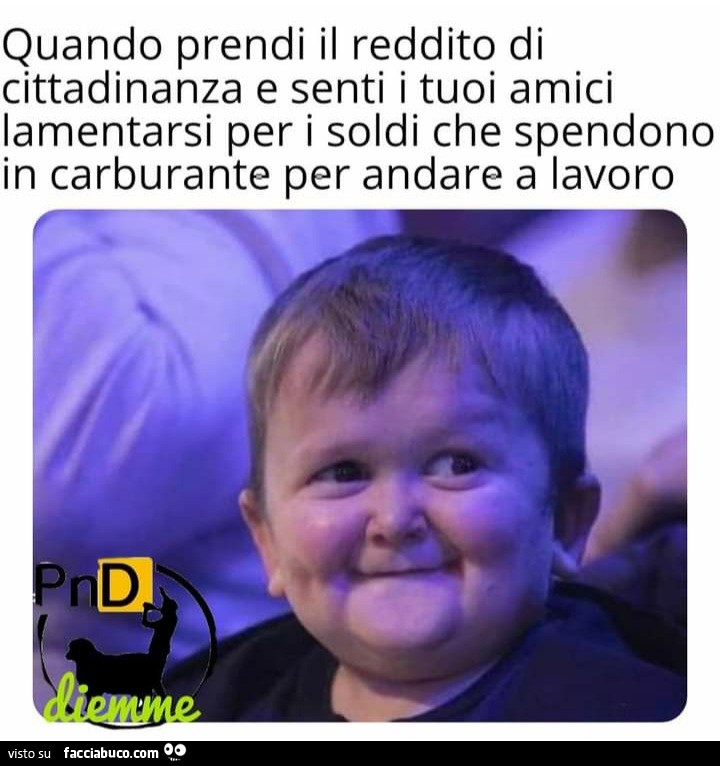 Quando prendi il reddito di cittadinanza e senti i tuoi amici