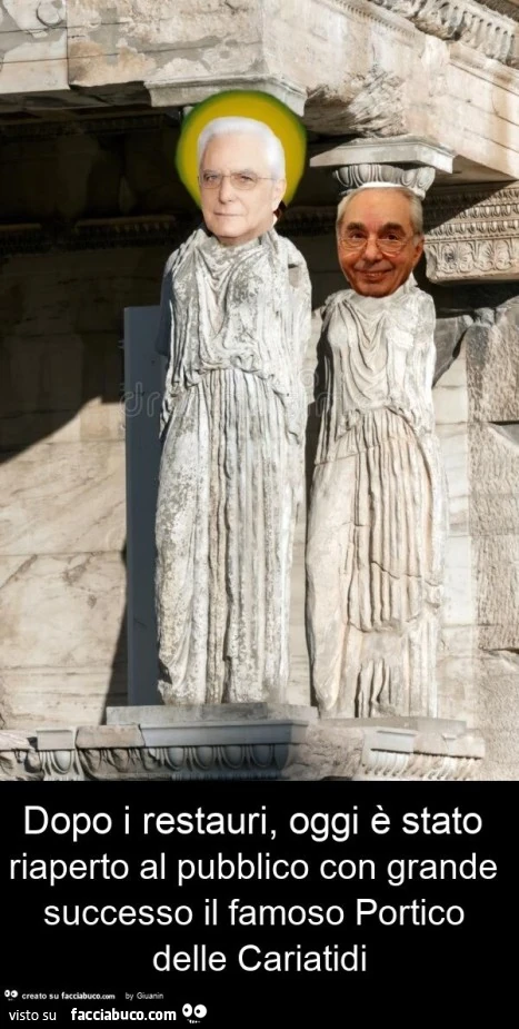 Dopo i restauri, oggi è stato riaperto al pubblico con grande successo il famoso portico delle cariatidi