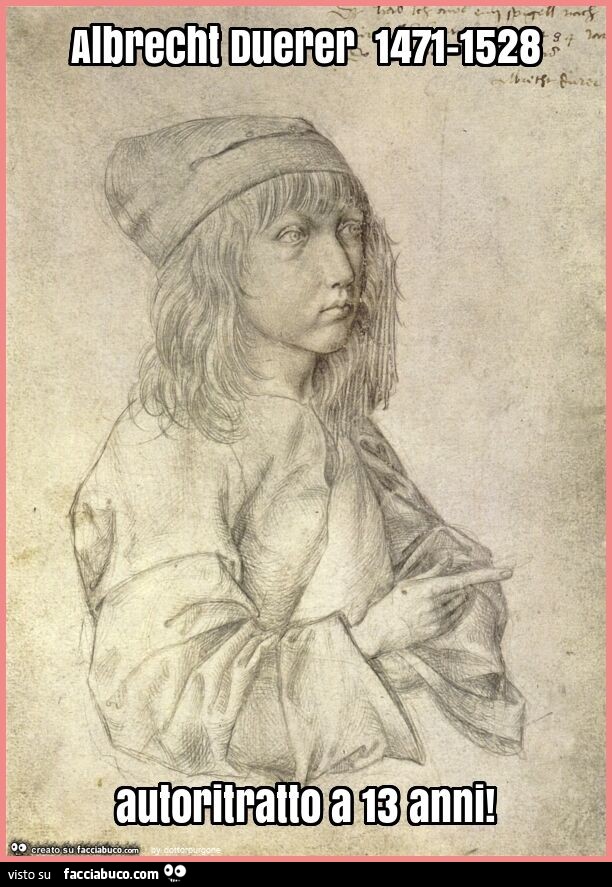 Albrecht duerer 1471-1528 autoritratto a 13 anni
