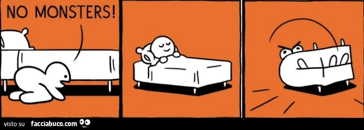 No monsters! Il letto lo mangia