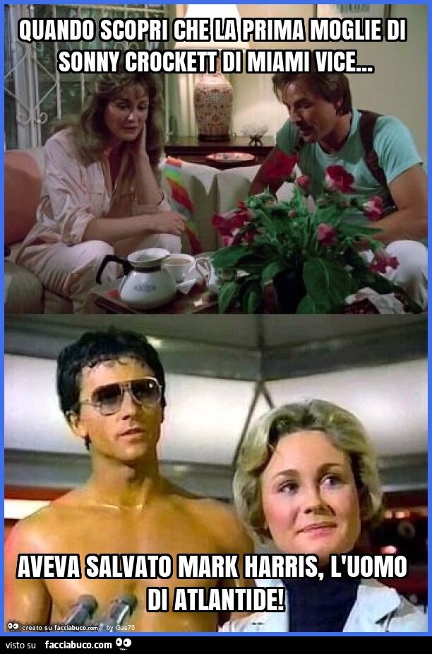 Quando scopri che la prima moglie di sonny crockett di miami vice… aveva salvato mark harris, l'uomo di atlantide