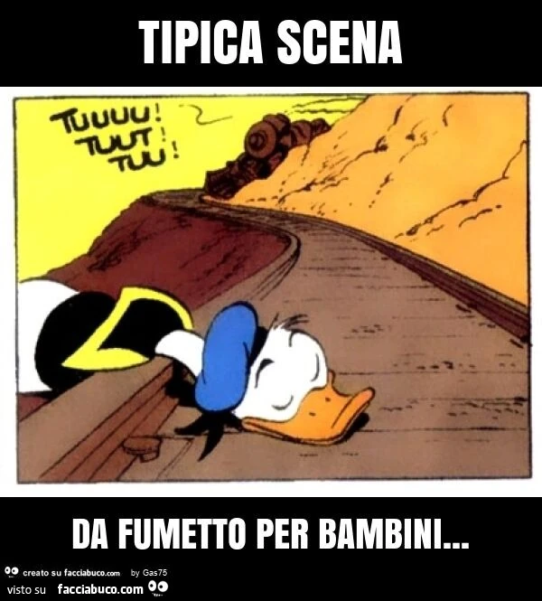 Tipica scena da fumetto per bambini