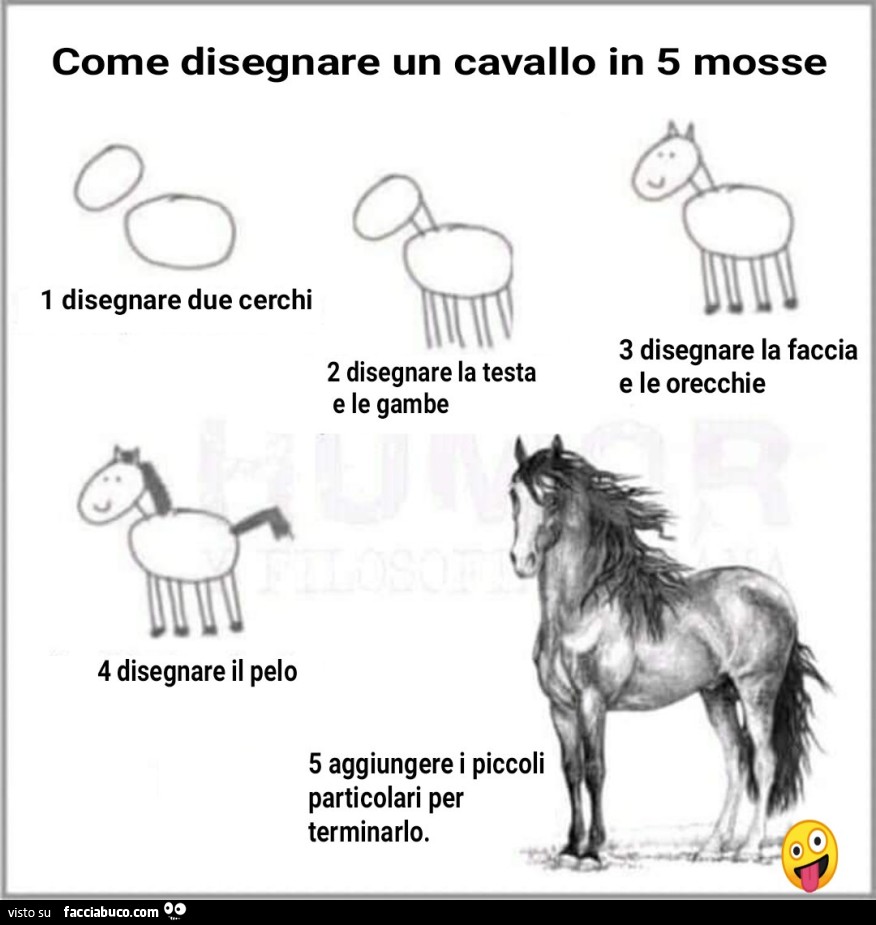 Come disegnare un cavallo in 5 mosse