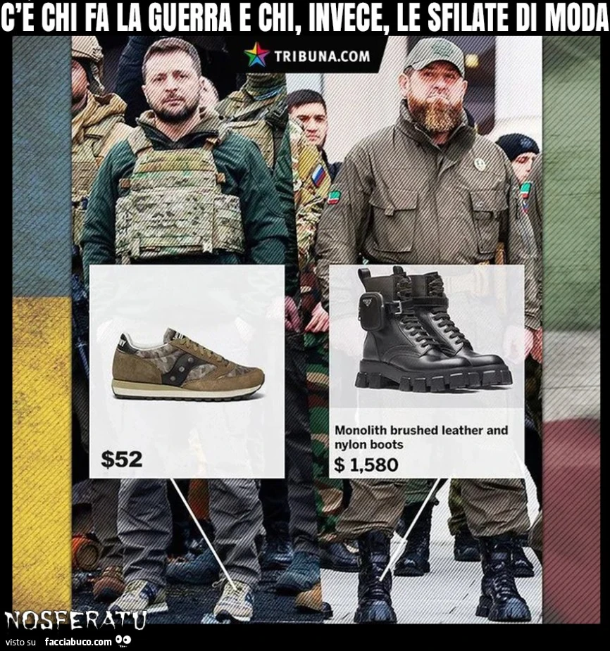 C'รจ chi fa la guerra e chi, invece, le sfilate di moda