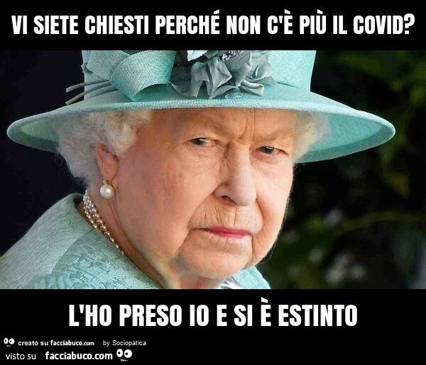 Vi siete chiesti perché non c'è più il covid? L'ho preso io e si è estinto