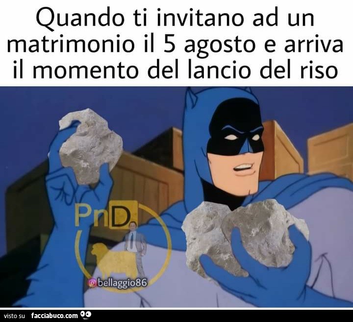 Quando ti invitano ad un matrimonio il 5 di agosto