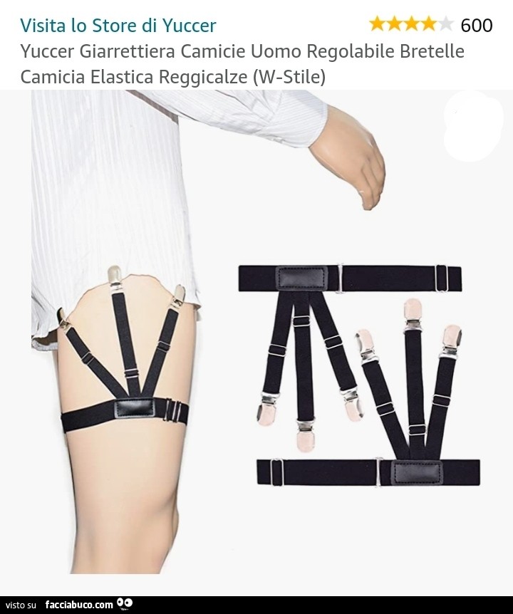 Giarrettiera camicie uomo regolabile bretelle camicia elastica reggicalze