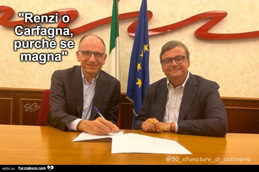 Renzi o Carfagna, purché se magna