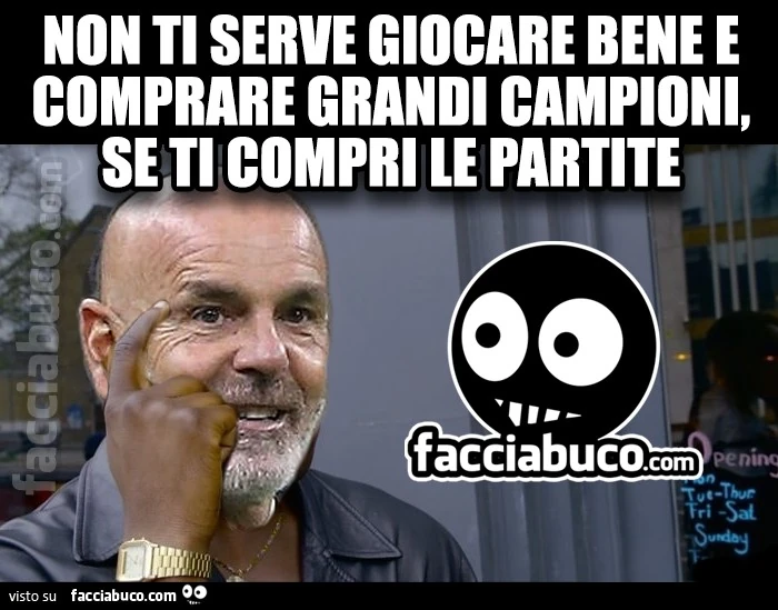 Non ti serve giocare bene e comprare grandi campioni, se ti compri le partite