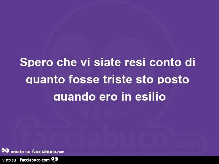 Spero che vi siate resi conto di. Thaimax Facciabuco