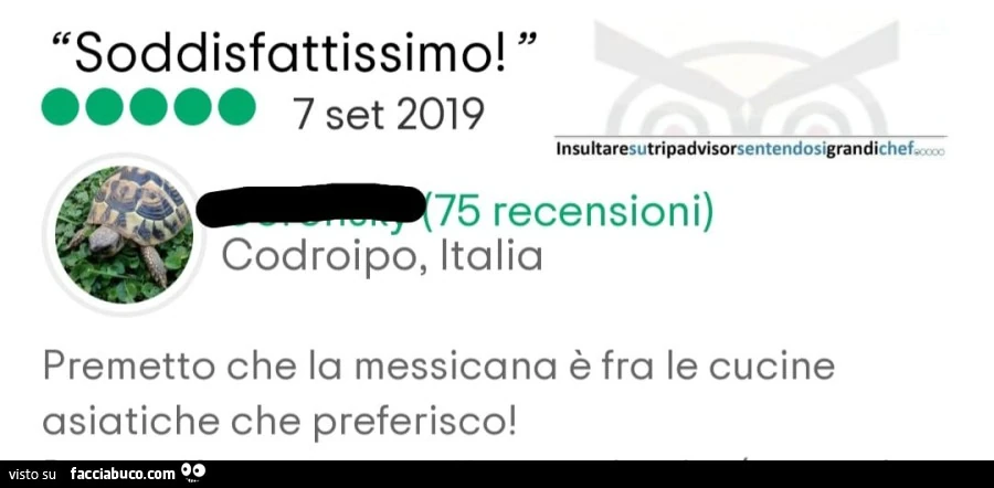 Soddisfattissimo! Premetto che la messicana è fra le cucine asiatiche che preferisco