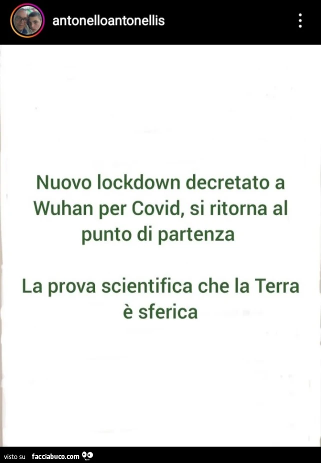 Nuovo lockdown decretato a wuhan per covid, si ritorna al punto di partenza la prova scientifica che la terra รจ sferica
