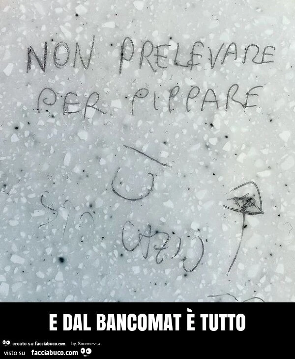 E dal bancomat è tutto