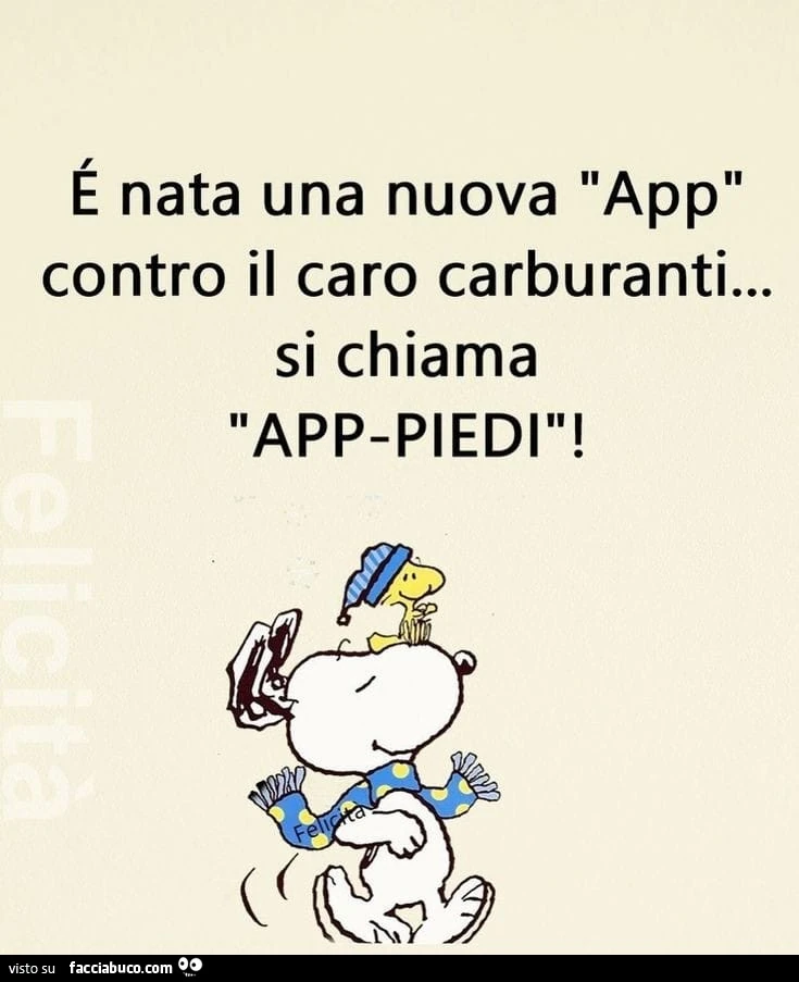 È nata una nuova app contro il caro carburanti&hellip; si chiama app-piedi