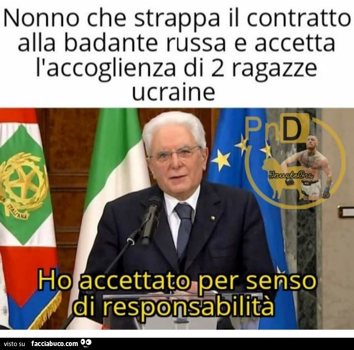 Nonno che strappa il contratto alla badante russa