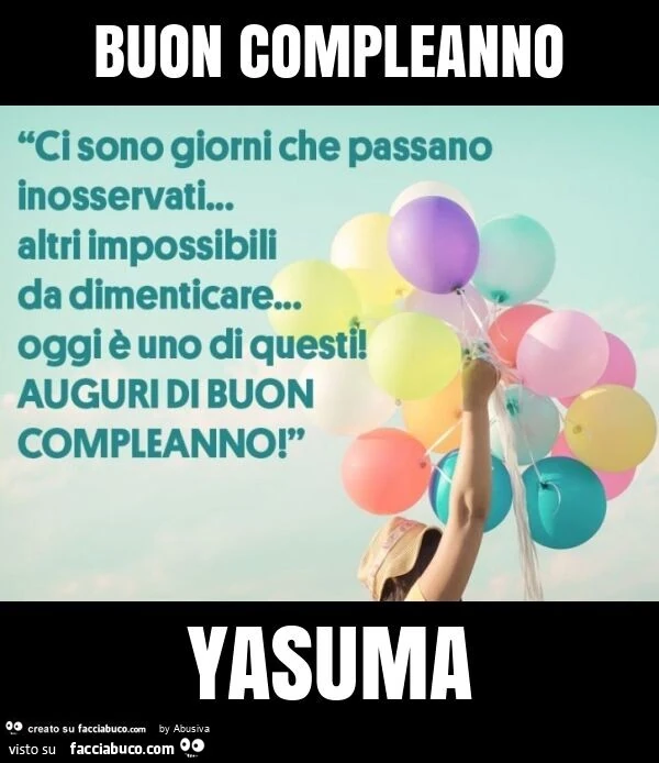 Buon compleanno yasuma