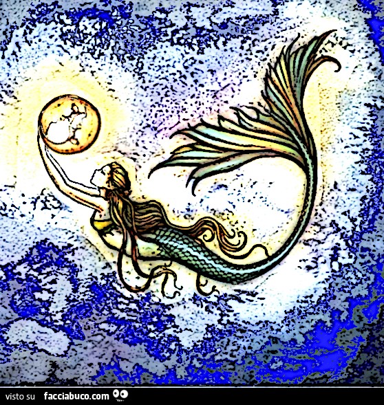 Questo è il canto della luna piena, questo è il canto della luna tonda, se vuoi vedere la bella sirena o marinaio buttati nell'onda! “E questo è il canto della luna piena, E questo è il canto della luna tonda, Se vuoi vedere la bella Sirena, O marina