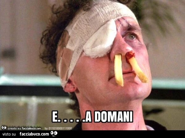 E&hellip; a domani
