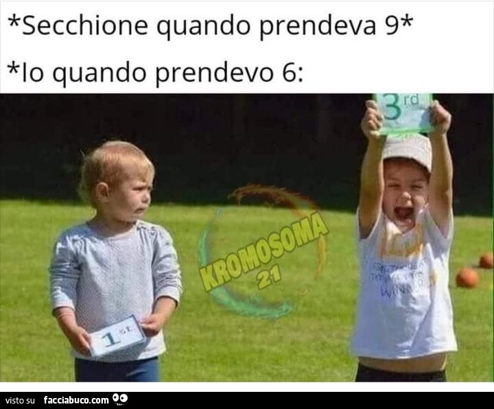 Secchione quando prendeva 9 io quando prendevo 6