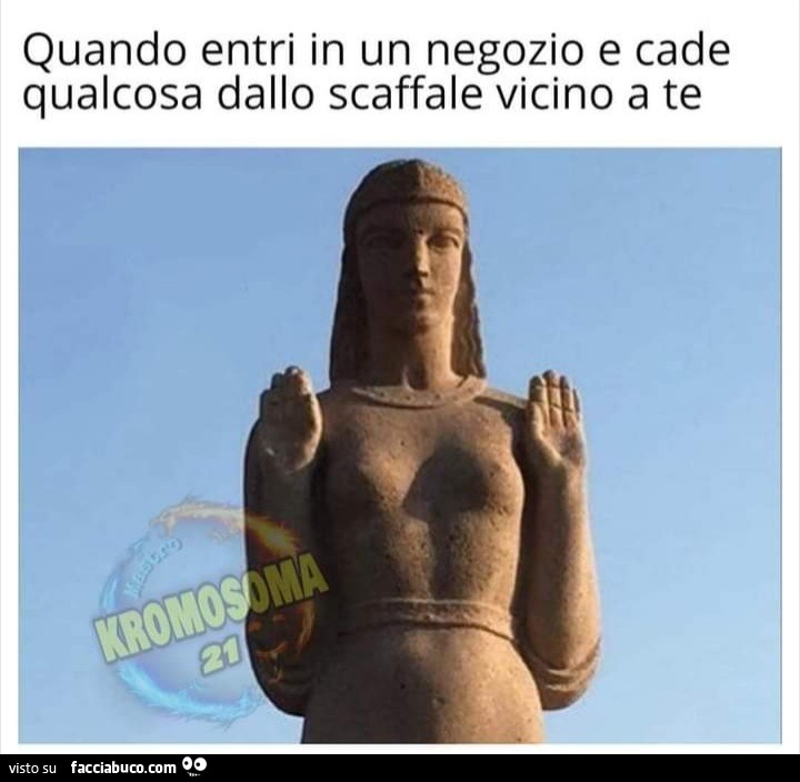 Quando entri in un negozio e cade qualcosa
