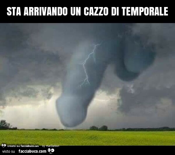 Sta arrivando un cazzo di temporale