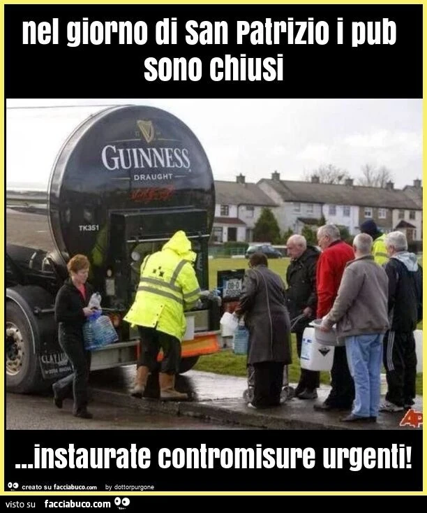 Nel giorno di san patrizio i pub sono chiusi… instaurate contromisure urgenti
