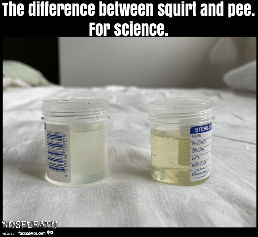 The difference between squirt and pee